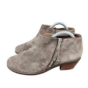Vionic Shoes Womens Size 8.5 Serena Taupe Brown Suede Ankle Boots *Read*